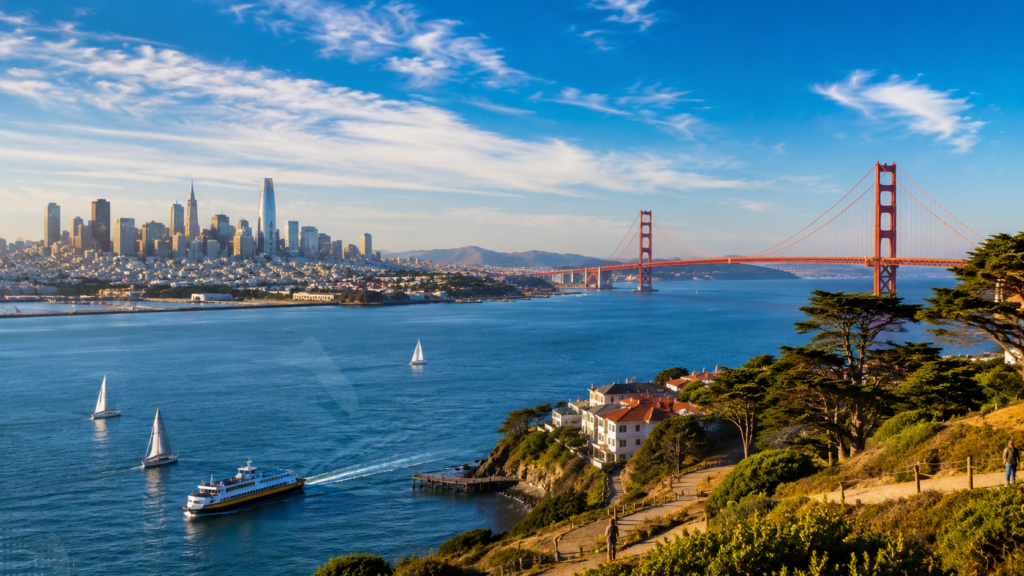 Golden Gate Bridge representing the Bay Area Hispanic community and local Spanish-language news